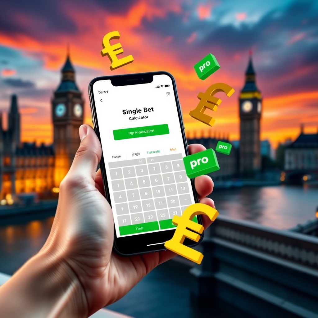 free single bet calculator showing decimal and fractional odds with stake and potential winnings for UK sports betting
